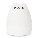 Cute Cat Night Light for Kids 7 Color LED Tap Nursery Night Light USB Rechargeable Bedside Night Lamp