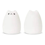 Cute Cat Night Light for Kids 7 Color LED Tap Nursery Night Light USB Rechargeable Bedside Night Lamp