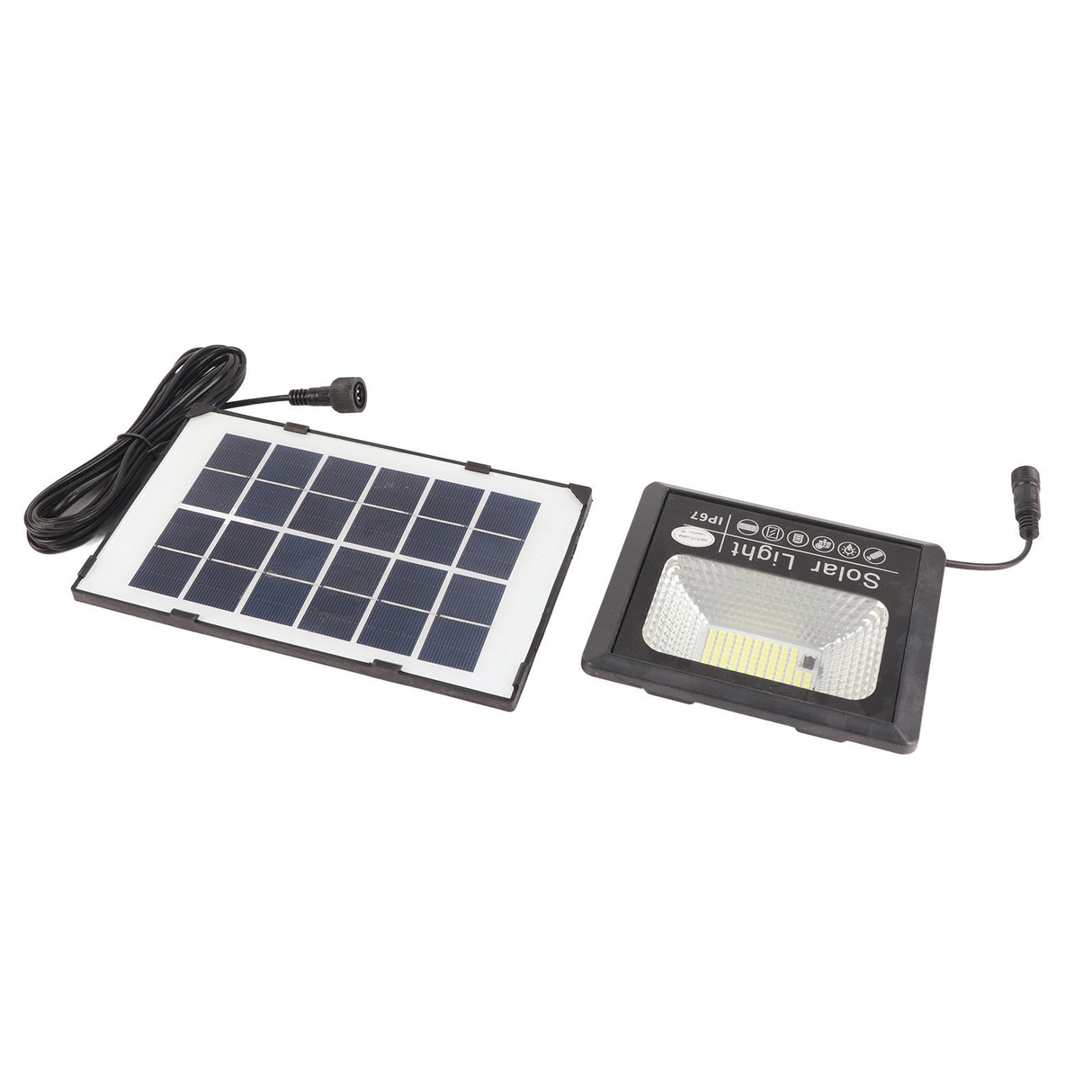 30W 100LED Solar Street Lamp Remote Control Light Control Timing Floodlight Super Bright Waterproof for Outdoor Garden
