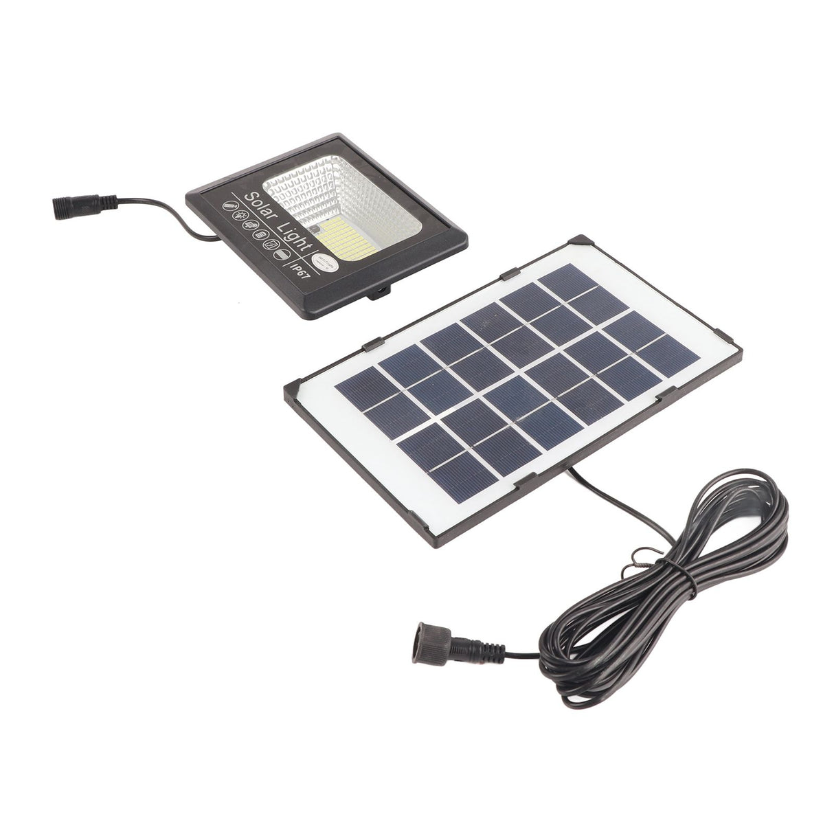 30W 100LED Solar Street Lamp Remote Control Light Control Timing Floodlight Super Bright Waterproof for Outdoor Garden