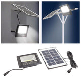 30W 100LED Solar Street Lamp Remote Control Light Control Timing Floodlight Super Bright Waterproof for Outdoor Garden