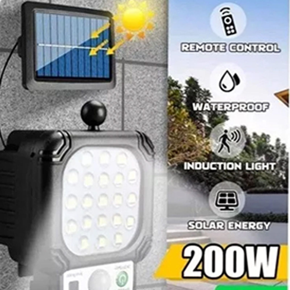 LED Solar Wall Light 21 LED Beads Super Bright IP65 Waterproof Outdoor Solar Motion Sensor Light with 16.4ft Cable