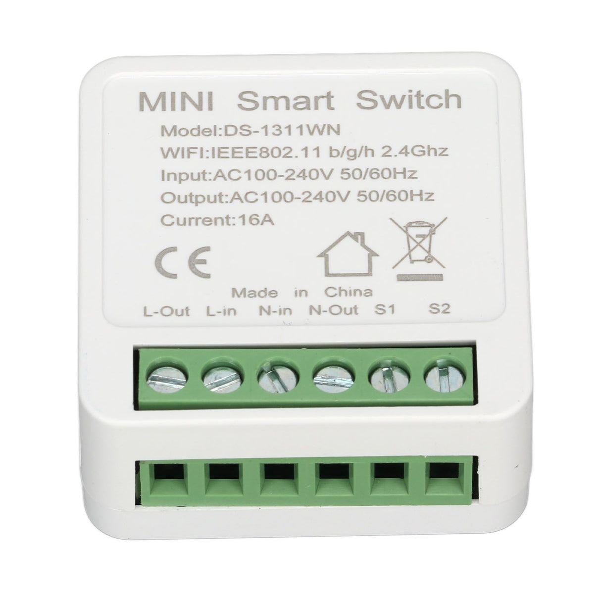 WiFi Switch Portable 16A Smart Power Switch APP Voice Control Miniature Remote Dual Control Switch for Tuya APP AC100‑240V