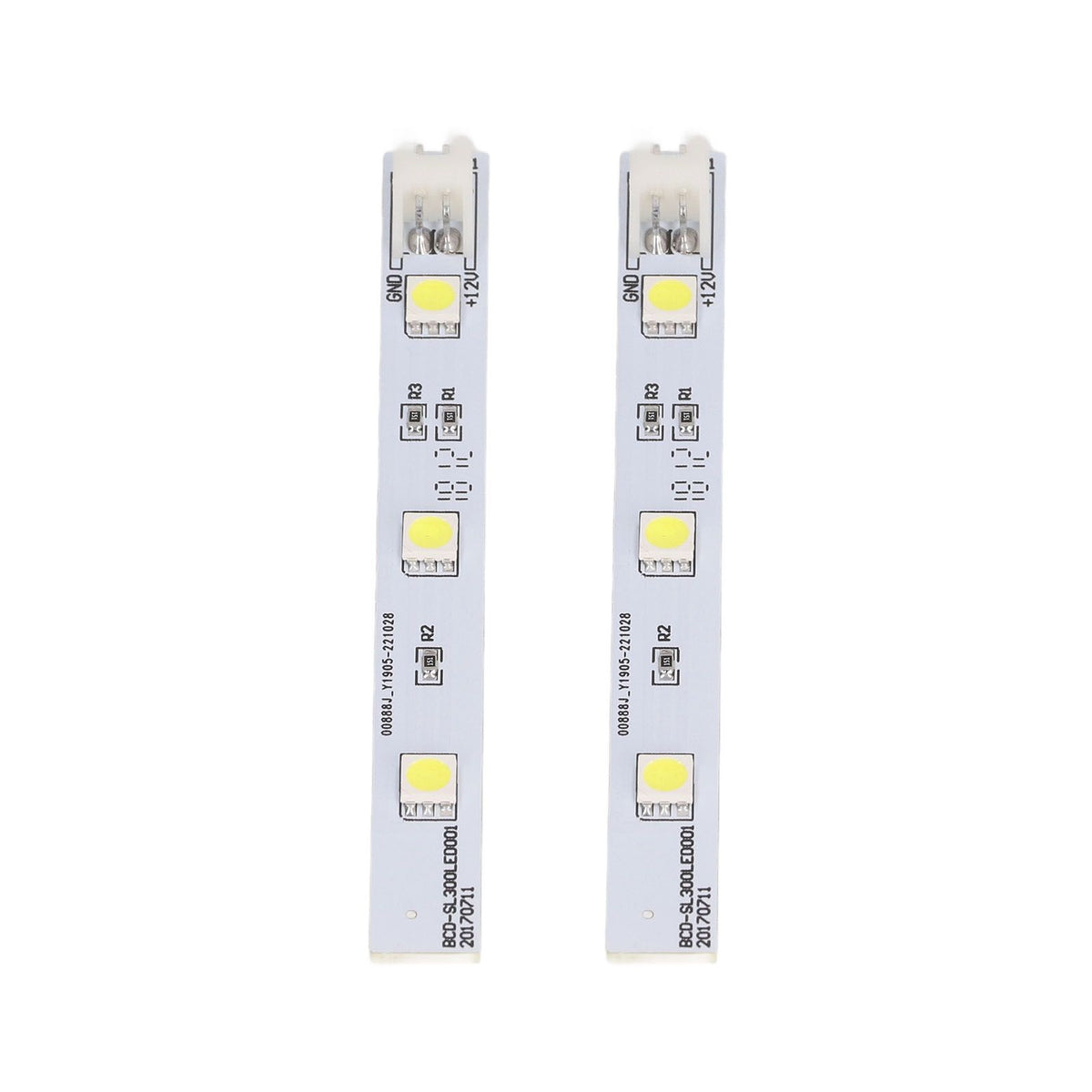 2Pcs Refrigerator LED Light Board White Eyes Friendly Freezer LED Light Strip for Electrolux BCD SL300LED001 DC12V