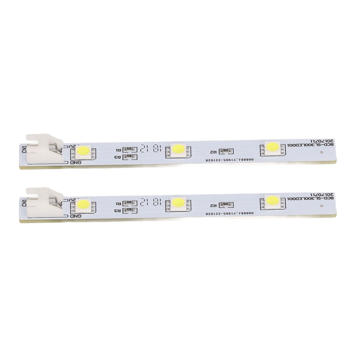 2Pcs Refrigerator LED Light Board White Eyes Friendly Freezer LED Light Strip for Electrolux BCD SL300LED001 DC12V