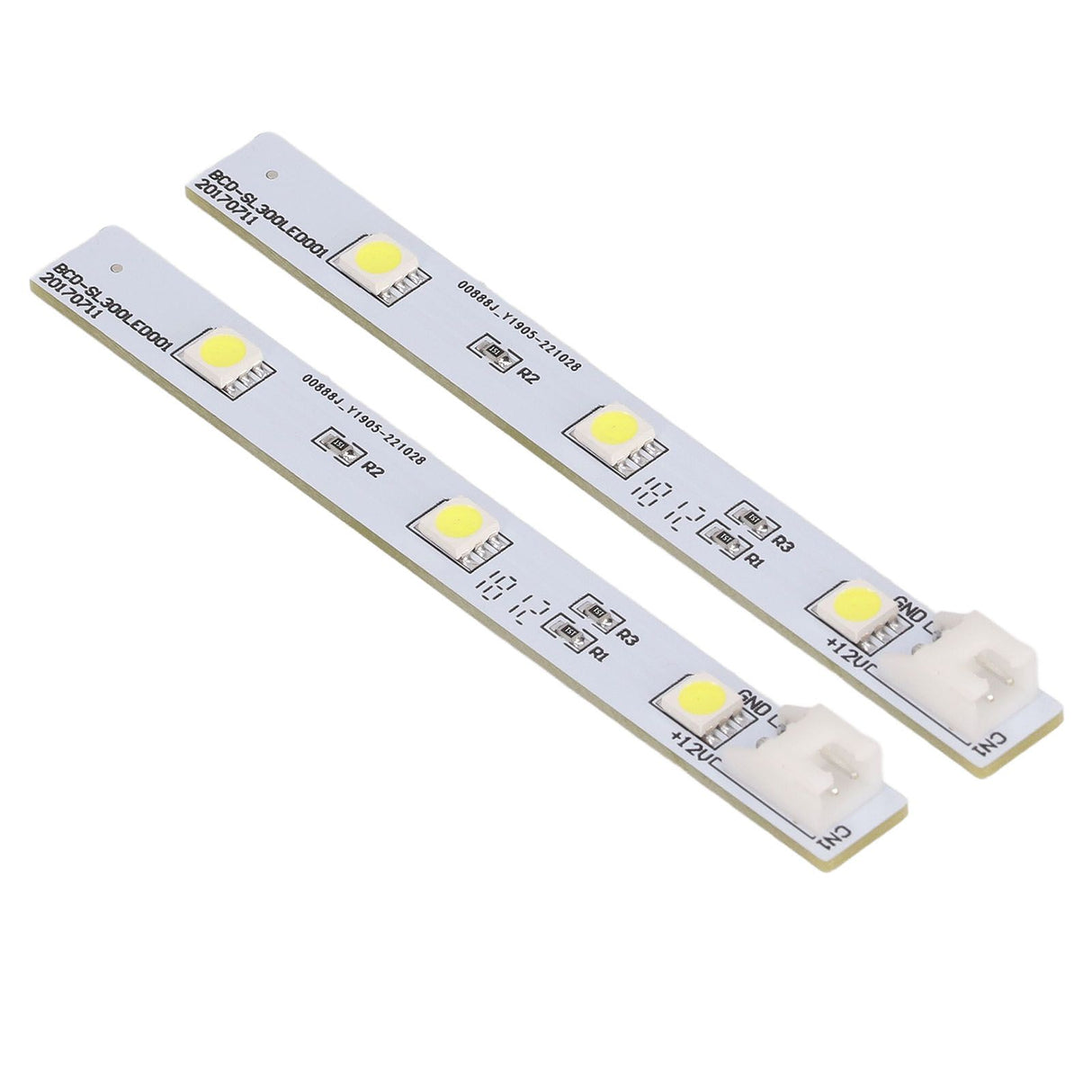 2Pcs Refrigerator LED Light Board White Eyes Friendly Freezer LED Light Strip for Electrolux BCD SL300LED001 DC12V