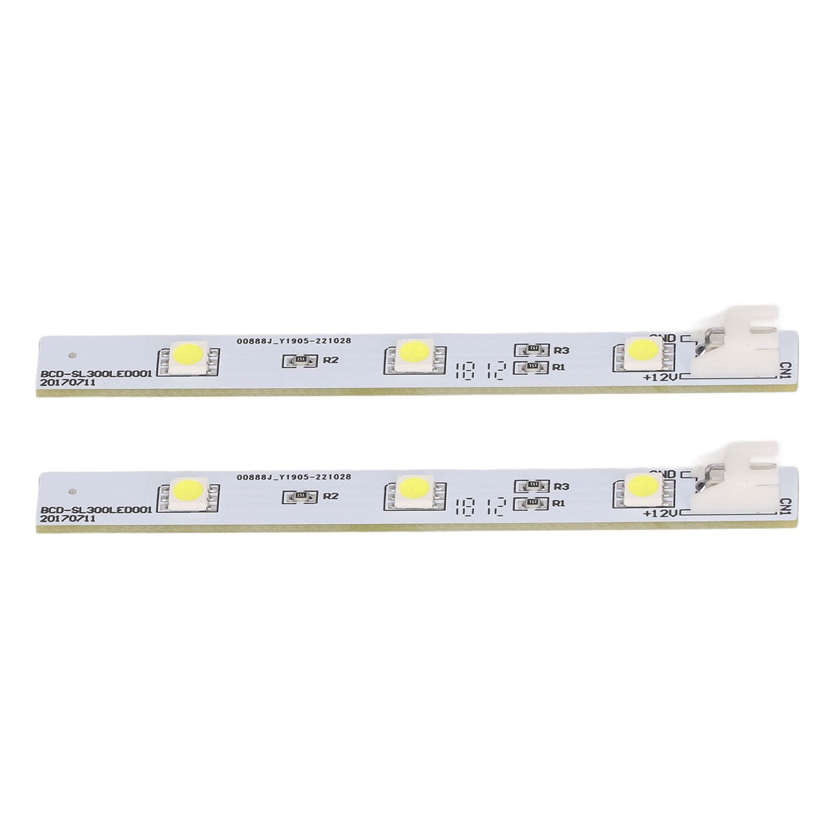 2Pcs Refrigerator LED Light Board White Eyes Friendly Freezer LED Light Strip for Electrolux BCD SL300LED001 DC12V
