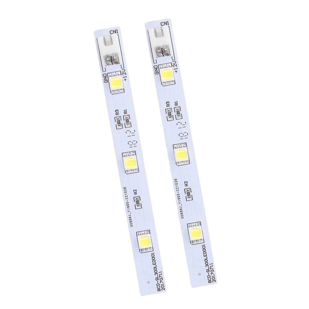 2Pcs Refrigerator LED Light Board White Eyes Friendly Freezer LED Light Strip for Electrolux BCD SL300LED001 DC12V