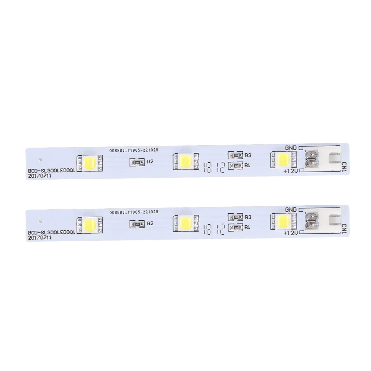 2Pcs Refrigerator LED Light Board White Eyes Friendly Freezer LED Light Strip for Electrolux BCD SL300LED001 DC12V