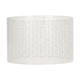 Drum Lamp Shade E27 E14 Clip Fir Leaf Shape Hollow Out Metal Decorative Lampshade Cover for Table Wall Ceiling Lamp White