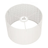 Drum Lamp Shade E27 E14 Clip Fir Leaf Shape Hollow Out Metal Decorative Lampshade Cover for Table Wall Ceiling Lamp White
