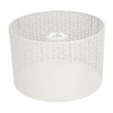 Drum Lamp Shade E27 E14 Clip Fir Leaf Shape Hollow Out Metal Decorative Lampshade Cover for Table Wall Ceiling Lamp White - Extra Image