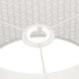 Drum Lamp Shade E27 E14 Clip Fir Leaf Shape Hollow Out Metal Decorative Lampshade Cover for Table Wall Ceiling Lamp White