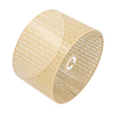 Drum Lamp Shade E27 E14 Clip Fir Leaf Shape Hollow Out Metal Decorative Lampshade Cover for Table Wall Ceiling Lamp Gold - Front View
