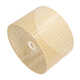 Drum Lamp Shade E27 E14 Clip Fir Leaf Shape Hollow Out Metal Decorative Lampshade Cover for Table Wall Ceiling Lamp Gold - Top-Down View