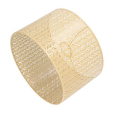 Drum Lamp Shade E27 E14 Clip Fir Leaf Shape Hollow Out Metal Decorative Lampshade Cover for Table Wall Ceiling Lamp Gold - Rear View