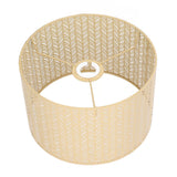Drum Lamp Shade E27 E14 Clip Fir Leaf Shape Hollow Out Metal Decorative Lampshade Cover for Table Wall Ceiling Lamp Gold - Low Angle