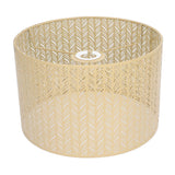 Drum Lamp Shade E27 E14 Clip Fir Leaf Shape Hollow Out Metal Decorative Lampshade Cover for Table Wall Ceiling Lamp Gold - Extra Image