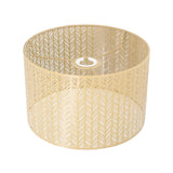 Drum Lamp Shade E27 E14 Clip Fir Leaf Shape Hollow Out Metal Decorative Lampshade Cover for Table Wall Ceiling Lamp Gold