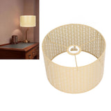 Drum Lamp Shade E27 E14 Clip Fir Leaf Shape Hollow Out Metal Decorative Lampshade Cover for Table Wall Ceiling Lamp Gold