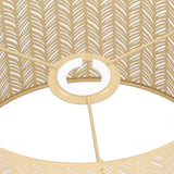 Drum Lamp Shade E27 E14 Clip Fir Leaf Shape Hollow Out Metal Decorative Lampshade Cover for Table Wall Ceiling Lamp Gold