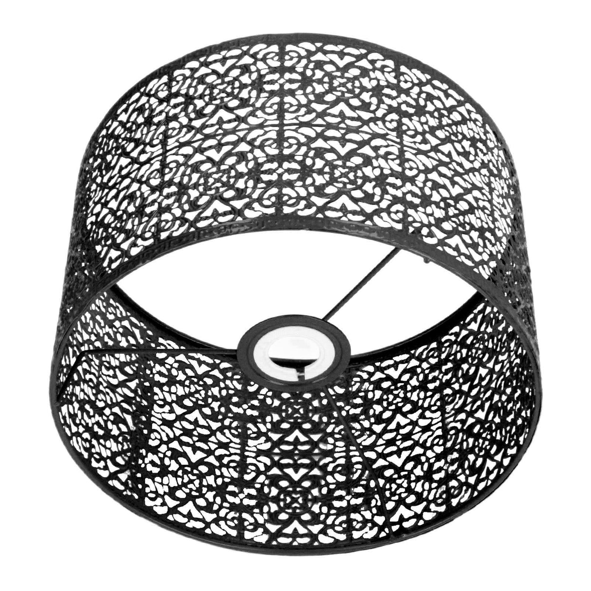 Lamp Shade Hollow Out Metal Lampshade E27 E14 Universal Use Good Heat Dissipation Exquisite Lamp Cover Black