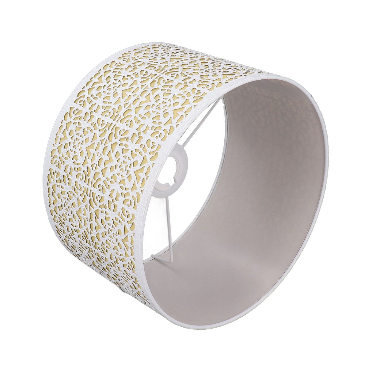 Metal Lampshade Hollow Out Table Light Shade for E27 E14 Caliber Lamp Holder Copper Coin Flower White Yellow Lining