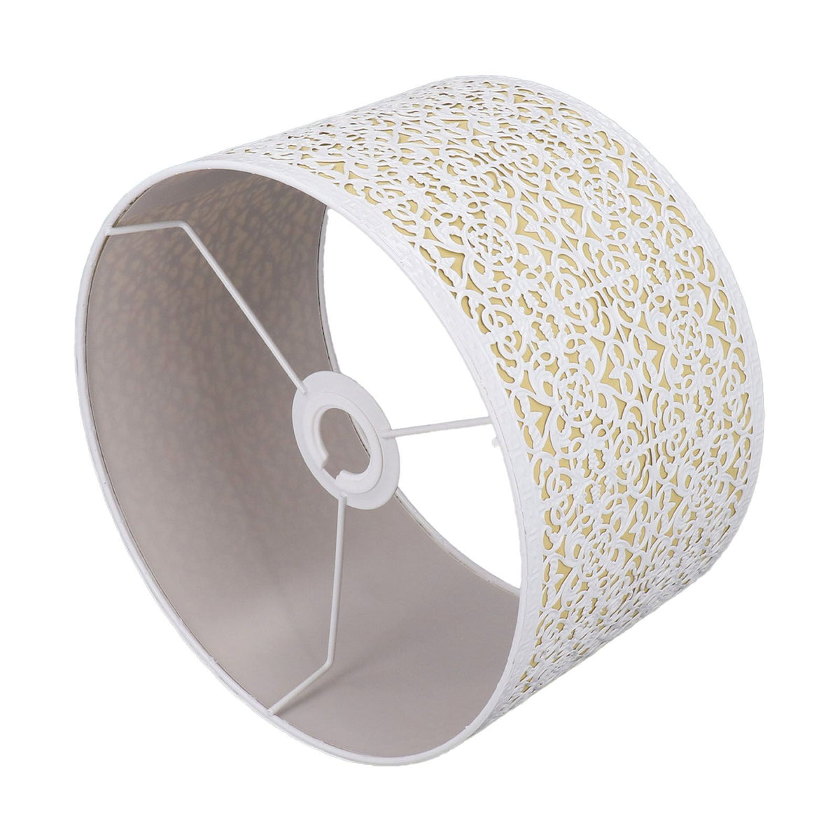 Metal Lampshade Hollow Out Table Light Shade for E27 E14 Caliber Lamp Holder Copper Coin Flower White Yellow Lining