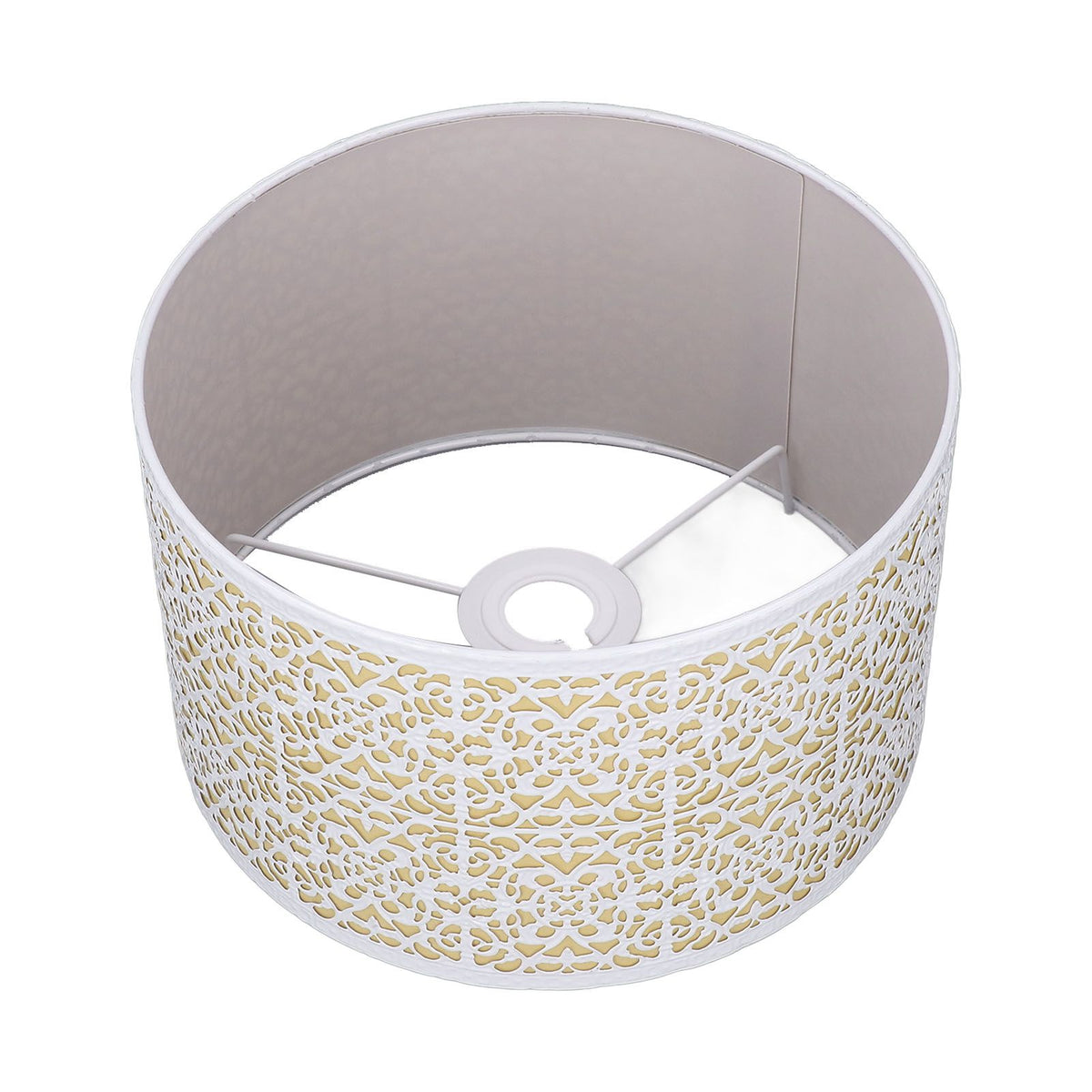 Metal Lampshade Hollow Out Table Light Shade for E27 E14 Caliber Lamp Holder Copper Coin Flower White Yellow Lining