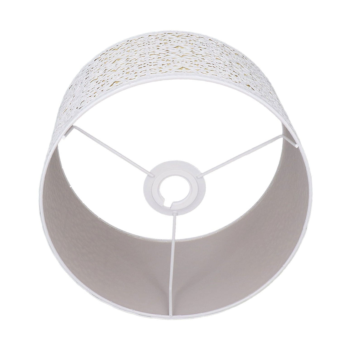 Metal Lampshade Hollow Out Table Light Shade for E27 E14 Caliber Lamp Holder Copper Coin Flower White Yellow Lining