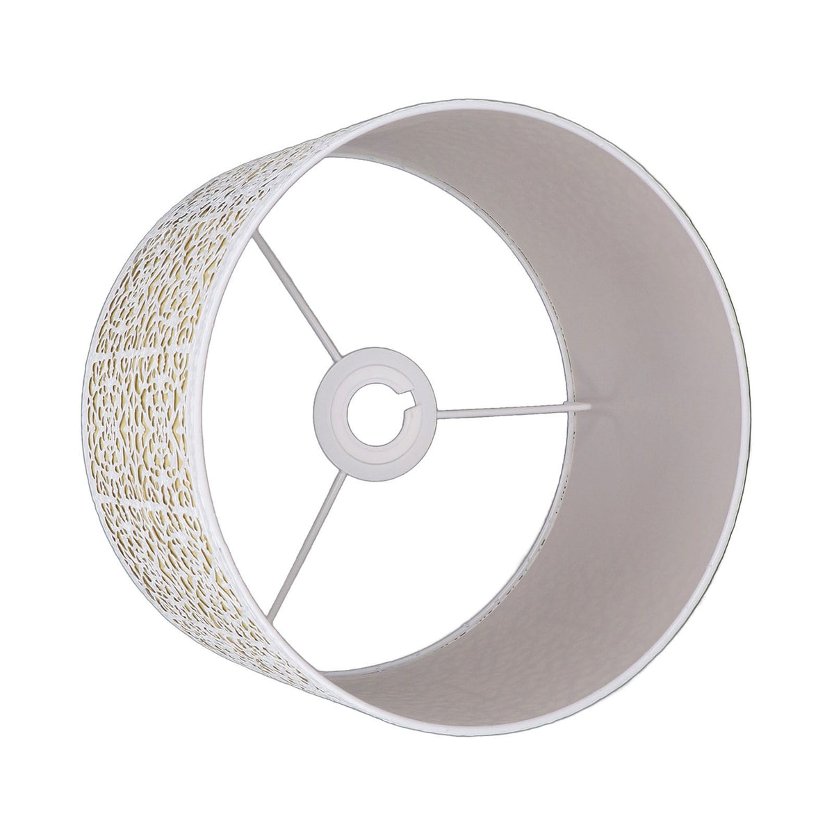 Metal Lampshade Hollow Out Table Light Shade for E27 E14 Caliber Lamp Holder Copper Coin Flower White Yellow Lining