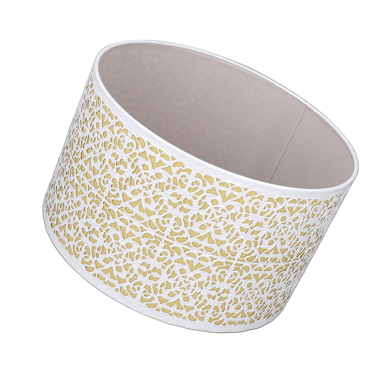 Metal Lampshade Hollow Out Table Light Shade for E27 E14 Caliber Lamp Holder Copper Coin Flower White Yellow Lining