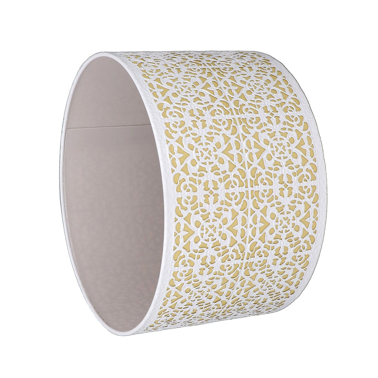 Metal Lampshade Hollow Out Table Light Shade for E27 E14 Caliber Lamp Holder Copper Coin Flower White Yellow Lining
