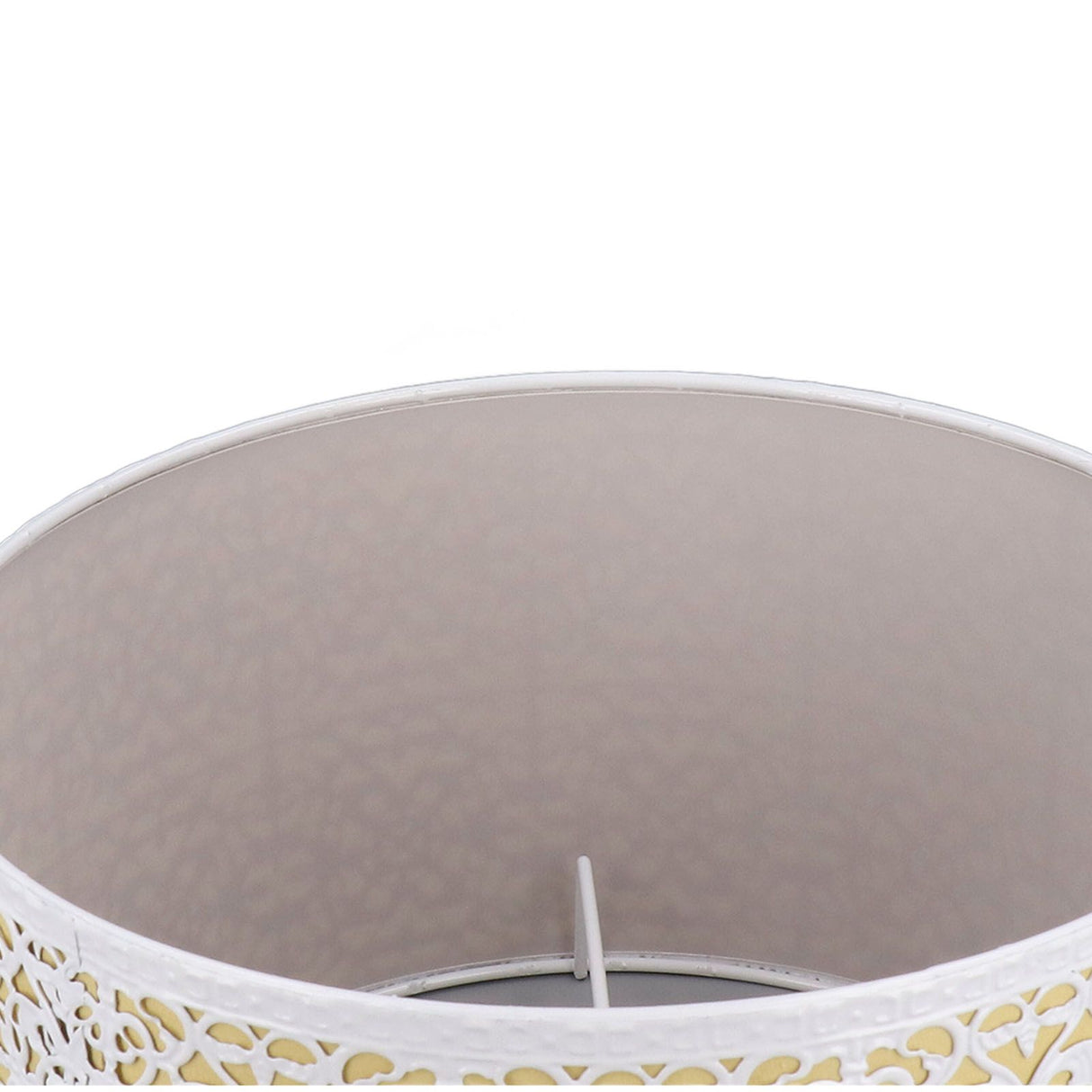 Metal Lampshade Hollow Out Table Light Shade for E27 E14 Caliber Lamp Holder Copper Coin Flower White Yellow Lining