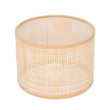 Rattan Lamp Shade Replacement Woven Basket Chandelier Vintage Hanging Table Floor Light Cover E27 E14 - Front View