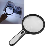 Magnifying Glass Professional Large Viewing Area Evenly Lit Handheld Magnifying Glass with 4 LED Lights