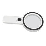 30X Handheld Large Magnifying Glass UV Banknote Inspection Magnifying Glass 12 LED Illuminated Lighted Magnifier For Reading Antique Jewelry Appreciation