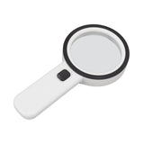 30X Handheld Large Magnifying Glass UV Banknote Inspection Magnifying Glass 12 LED Illuminated Lighted Magnifier For Reading Antique Jewelry Appreciation - Top-Down View
