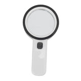 30X Handheld Large Magnifying Glass UV Banknote Inspection Magnifying Glass 12 LED Illuminated Lighted Magnifier For Reading Antique Jewelry Appreciation
