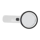 30X Handheld Large Magnifying Glass UV Banknote Inspection Magnifying Glass 12 LED Illuminated Lighted Magnifier For Reading Antique Jewelry Appreciation - Low Angle