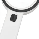 30X Handheld Large Magnifying Glass UV Banknote Inspection Magnifying Glass 12 LED Illuminated Lighted Magnifier For Reading Antique Jewelry Appreciation