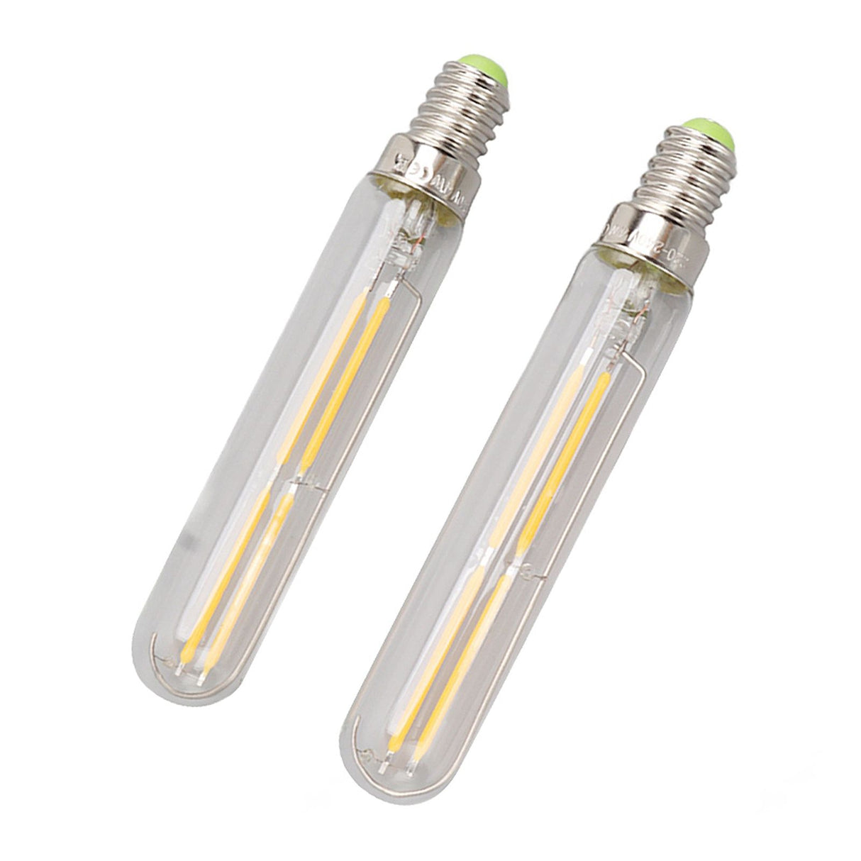 2Pcs LED Tube Bulb 4W E14 2300K Tubular Light Lamp Bulbs T20x120 220‑240V for Lighting