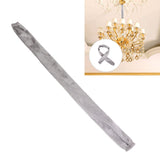 Chain Cover Dustproof Wire Flannelette Cloth 60cm Length 5cm Width with Zipper for Protection Grey - Extra Image