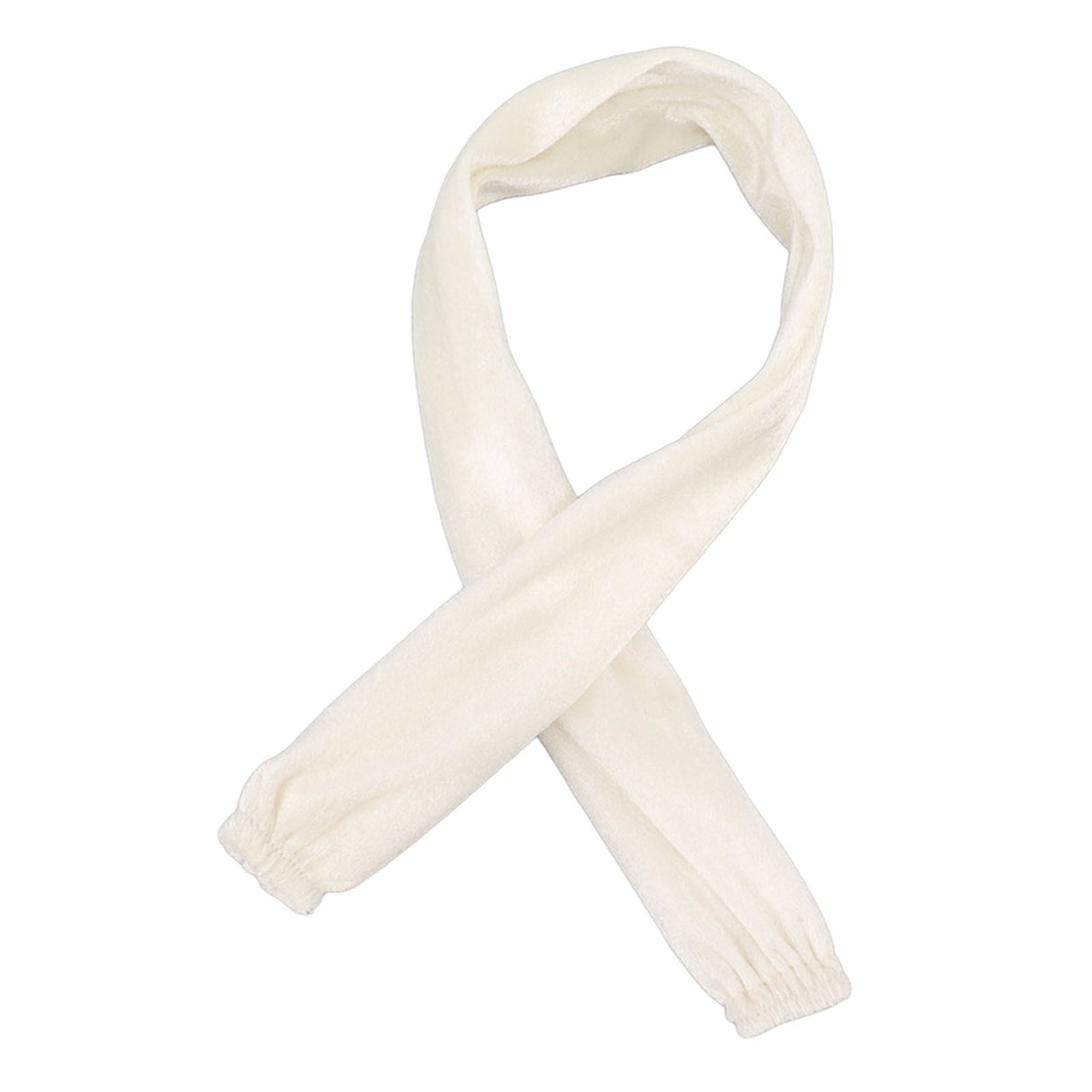 Chain Cover Dustproof Wire Flannelette Cloth 60cm Length 5cm Width with Zipper for Protection White