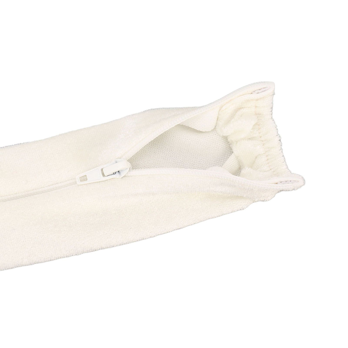 Chain Cover Dustproof Wire Flannelette Cloth 60cm Length 5cm Width with Zipper for Protection White