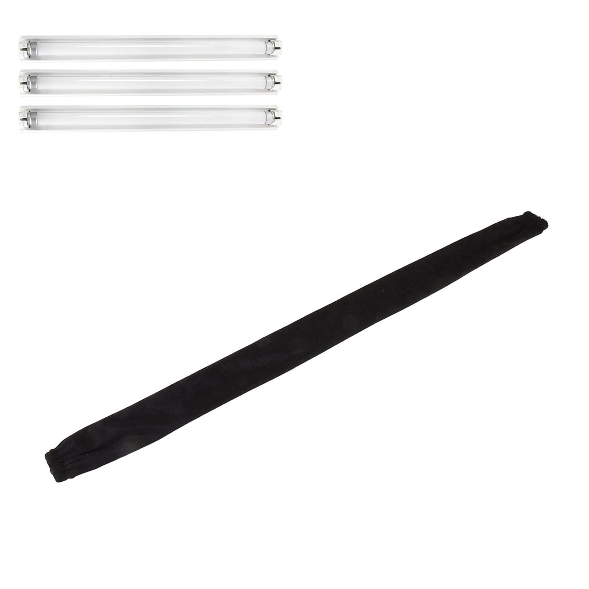 Chain Cover Dustproof Wire Flannelette Cloth 60cm Length 5cm Width with Zipper for Protection Black