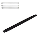 Chain Cover Dustproof Wire Flannelette Cloth 60cm Length 5cm Width with Zipper for Protection Black