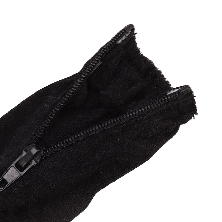 Chain Cover Dustproof Wire Flannelette Cloth 60cm Length 5cm Width with Zipper for Protection Black