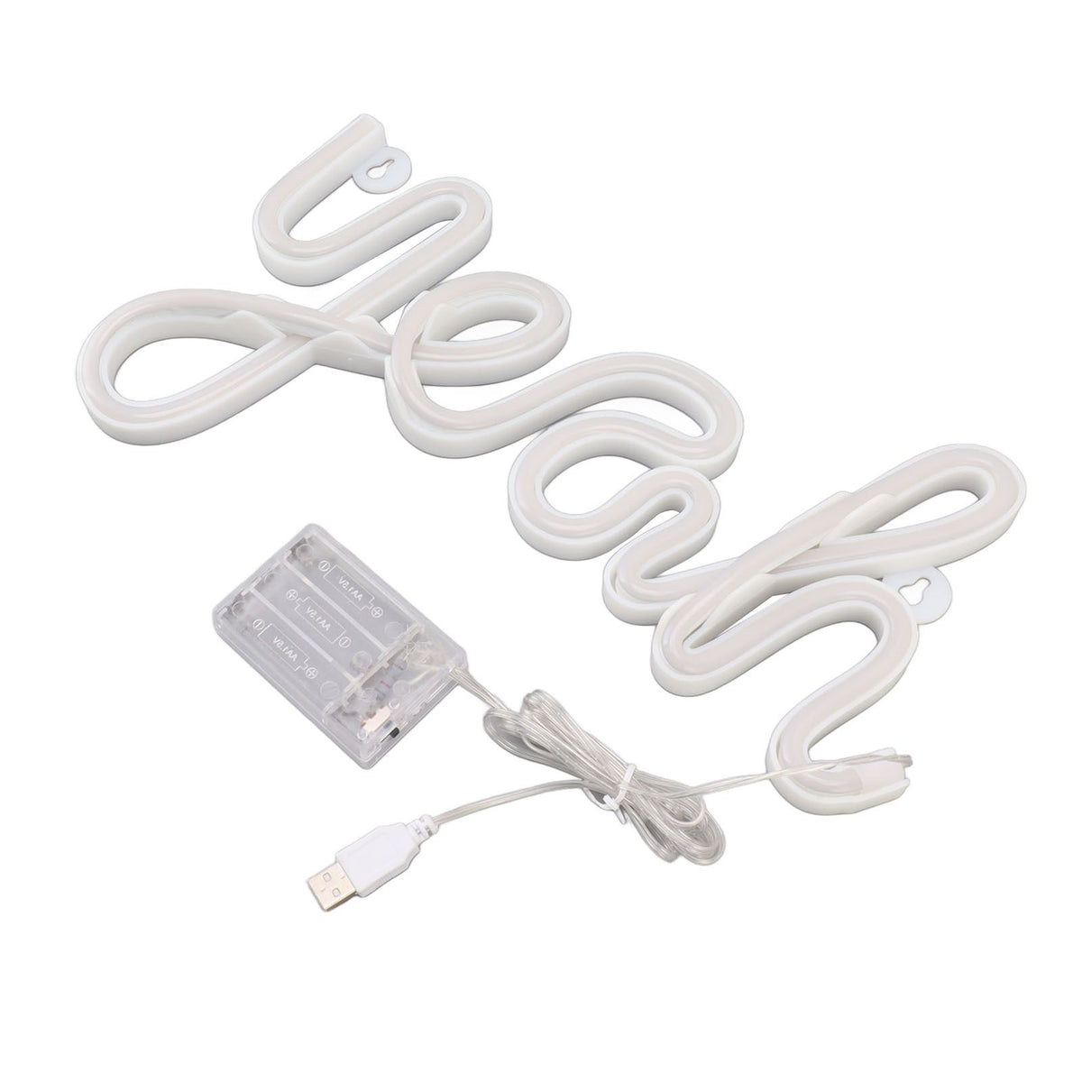 LED Neon Sign Yeah Shape Wall Decor Neon Night Light Uniform Soft Lighting LED Sign Warm White