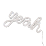 LED Neon Sign Yeah Shape Wall Decor Neon Night Light Uniform Soft Lighting LED Sign Warm White